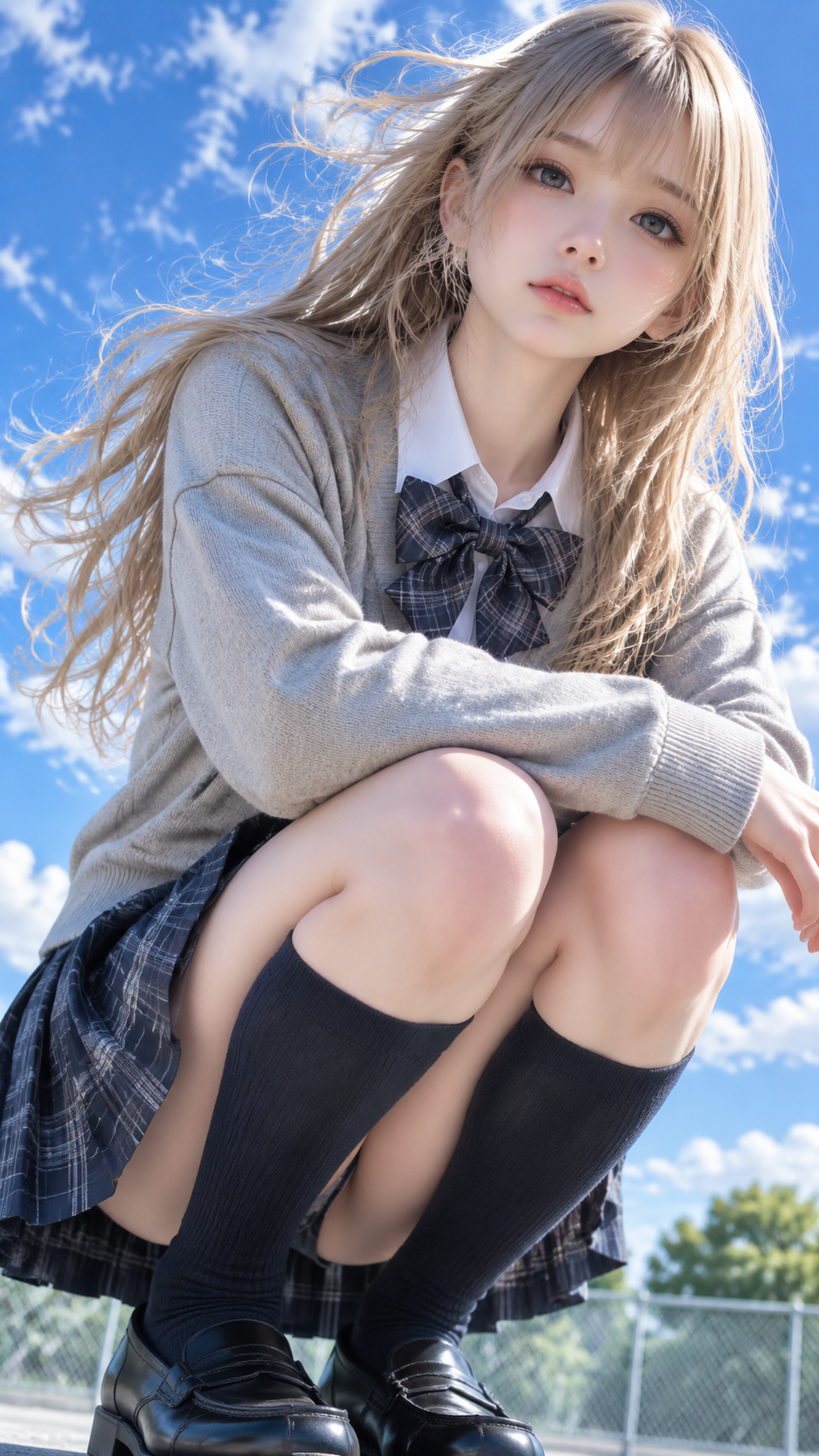 黄头发少女示例图